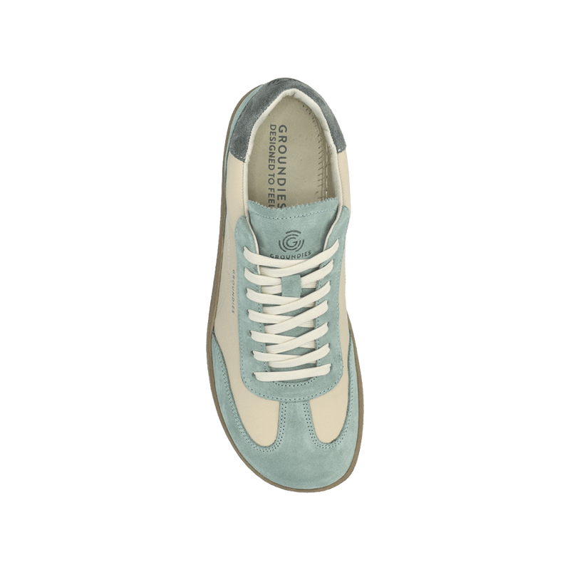 Load image into Gallery viewer, Groundies Panama Women's Barefoot Sneakers – Beige/Sage Green
