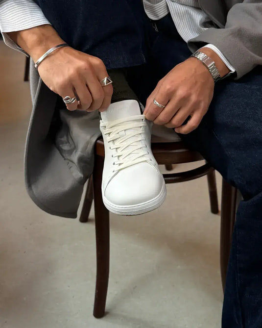 Groundies Universe Men's Barefoot Sneakers – White