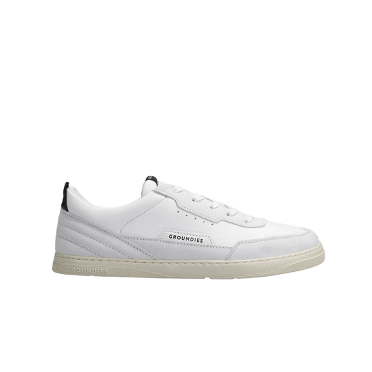 Groundies Zurich Men's Barefoot Sneakers – White/Black