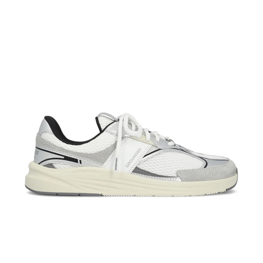 Groundies Starlite 2.0 Men's Barefoot Sneakers – White/Silver/Black