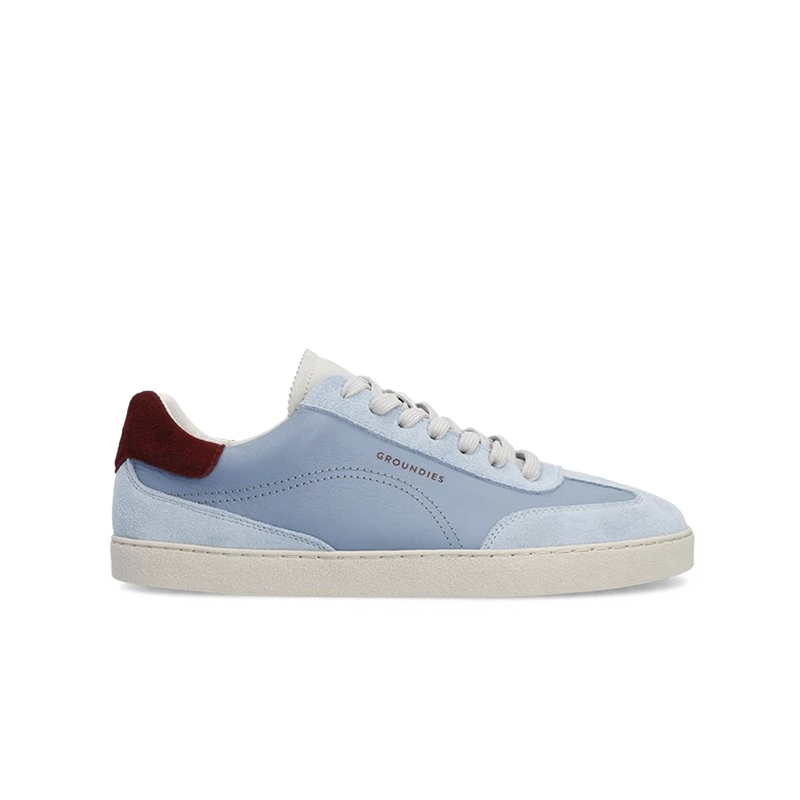 Load image into Gallery viewer, Groundies Panama Women's Barefoot Sneakers – Sky Blue/Bordeaux
