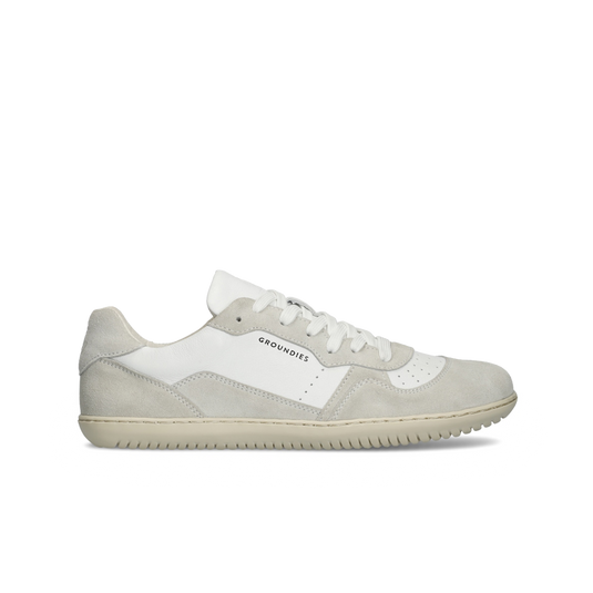 Groundies Nova GO1 Men's Barefoot Sneakers – White/Off-White