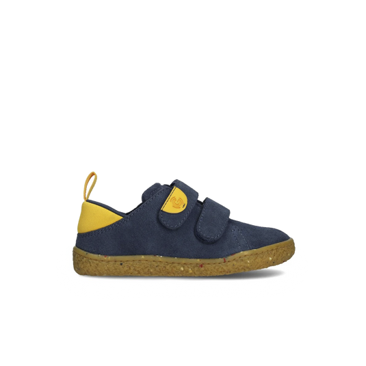 Groundies Malmö Kids' Barefoot Sneakers – Navy/Yellow