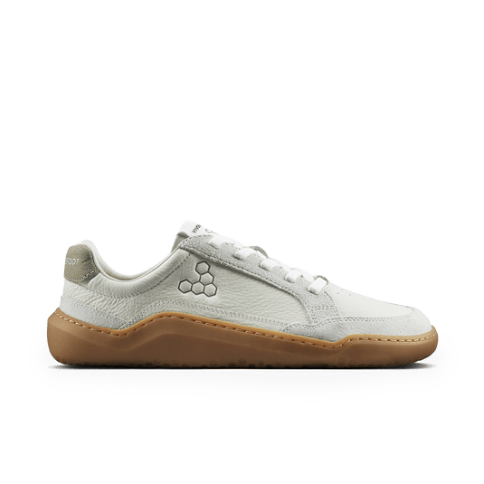 Vivobarefoot Gobi III Men's Barefoot Leather Sneaker – Limestone/Dusty Green