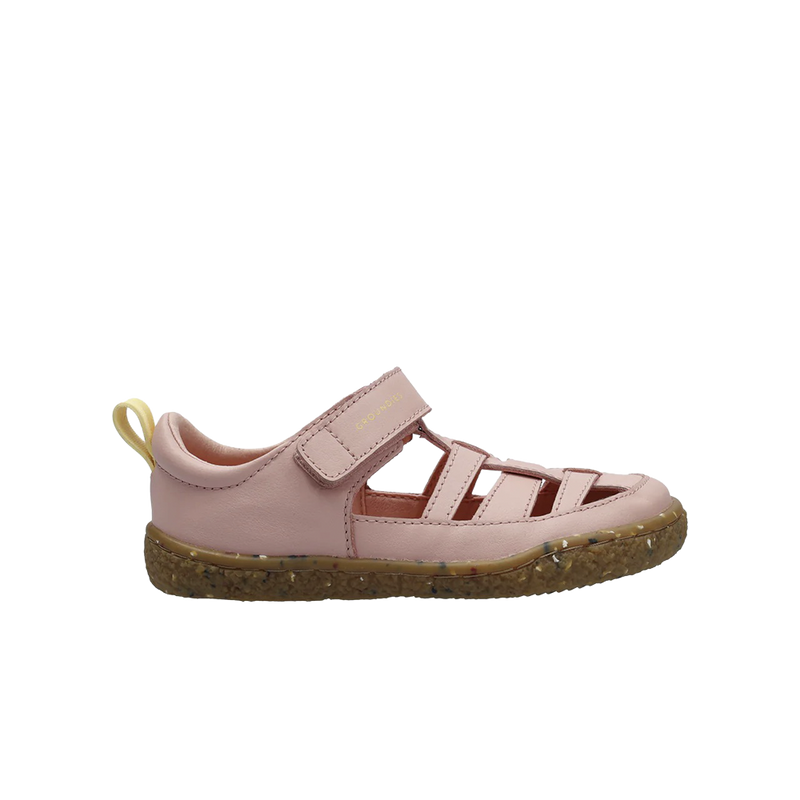 Load image into Gallery viewer, Groundies Noto 2.0 Kids' Barefoot Sandals – Rouge/Lemon Cream
