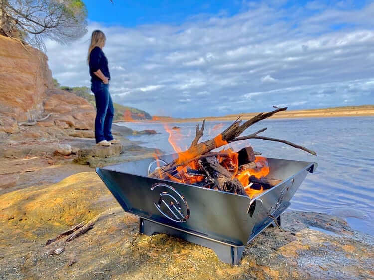 Load image into Gallery viewer, Adventureco Mini Camper Australian Made Flatpack Firepit | Adventureco
