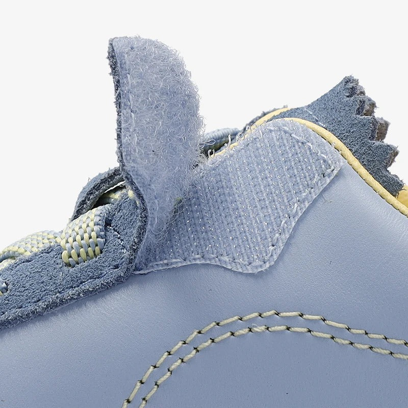 Load image into Gallery viewer, Groundies Panama Kids' Barefoot Sneakers – Sky Blue/Lemon Cream
