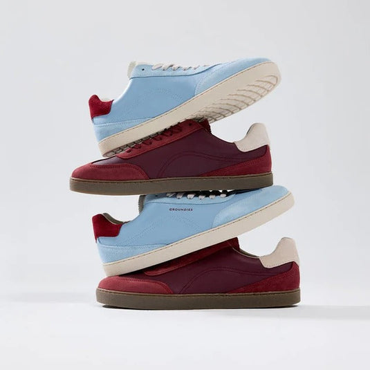 Groundies Panama Women's Barefoot Sneakers – Sky Blue/Bordeaux