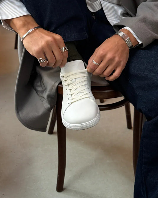 Groundies Universe Men's Barefoot Sneakers – White