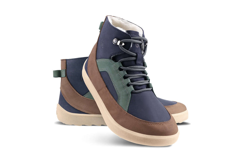 Load image into Gallery viewer, Eco-friendly Barefoot Boots Be Lenka York - Navy, Brown &amp; Beige
