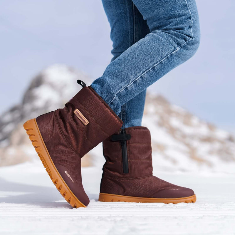 Load image into Gallery viewer, Winter Barefoot Boots Barebarics PolarStride - Copper Brown
