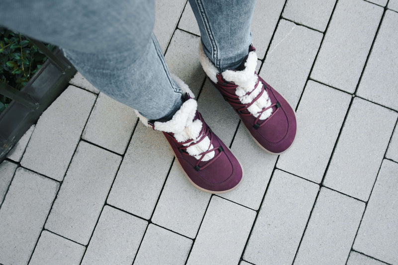 Load image into Gallery viewer, Eco-friendly Winter Barefoot Boots Be Lenka Bliss - Burgundy Red
