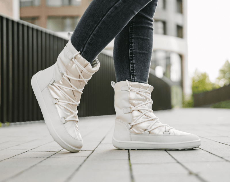 Load image into Gallery viewer, Eco-friendly Winter Barefoot Boots Be Lenka Snowfox Woman - Pearl White
