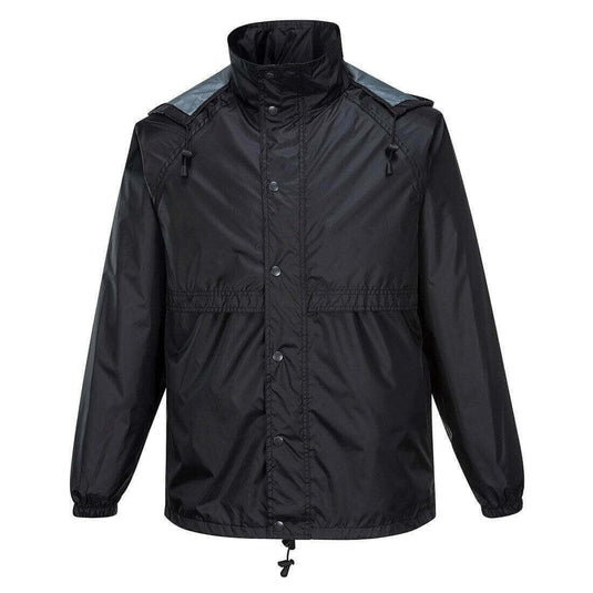 HUSKI STRATUS RAIN JACKET Waterproof Workwear Concealed Hood Windproof Packable | Adventureco