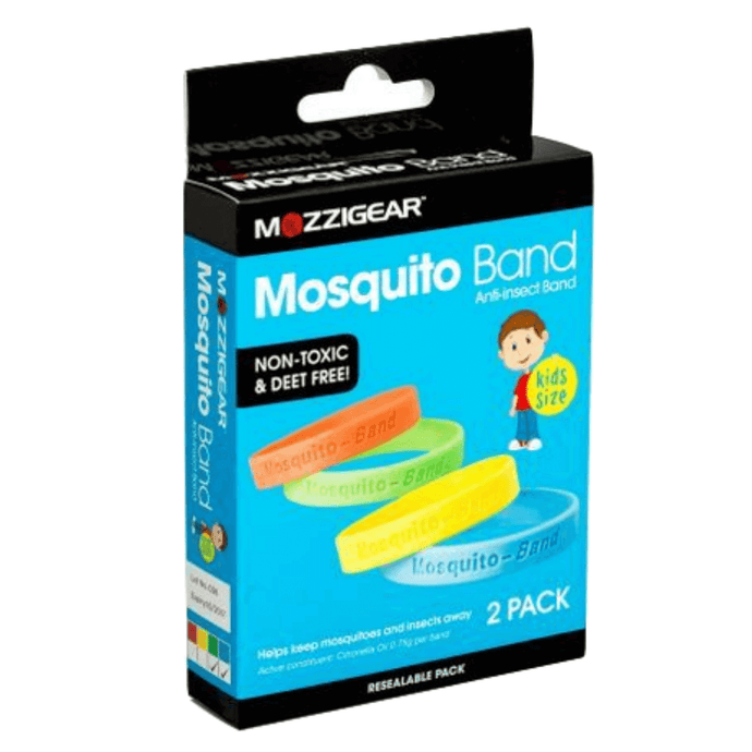 Mozzigear Mosquito Kids Wrist Band Repellent Camping Hiking Non-Toxic Childrens 2pk | Adventureco