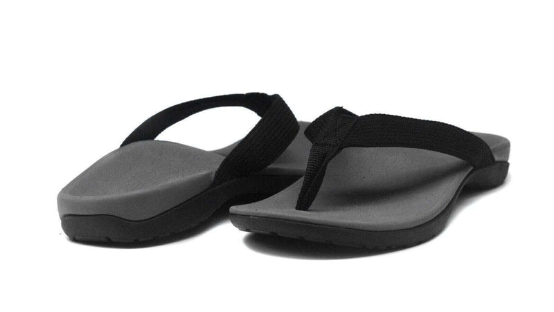 Load image into Gallery viewer, AXIGN Premium Orthotic Arch Support Flip Flops - Grey/Black | Adventureco
