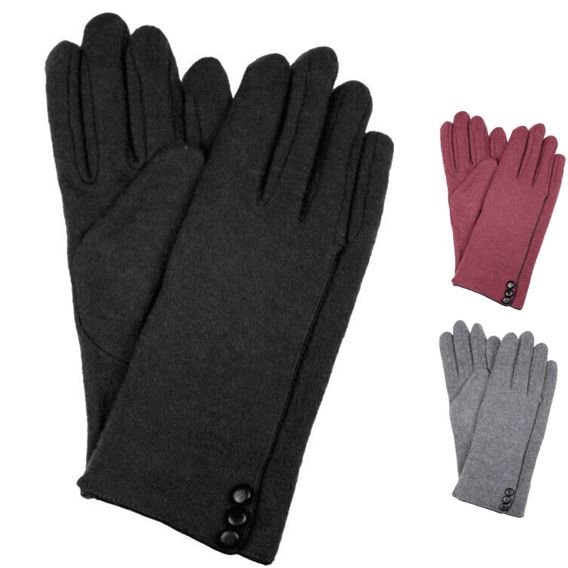 Load image into Gallery viewer, Dents Women&#39;s Plain Wool Glove With Contrast Piping Warm Winter Fleece Thermal | Adventureco
