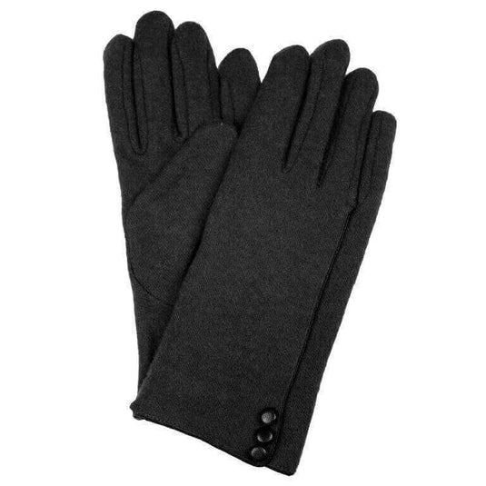Dents Women's Plain Wool Glove With Contrast Piping Warm Winter Fleece Thermal | Adventureco