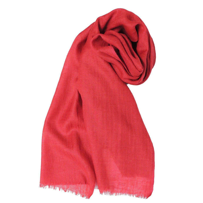 Dents 100% Pure Wool Ladies Woven Scarf Warm Winter - Berry Red | Adventureco