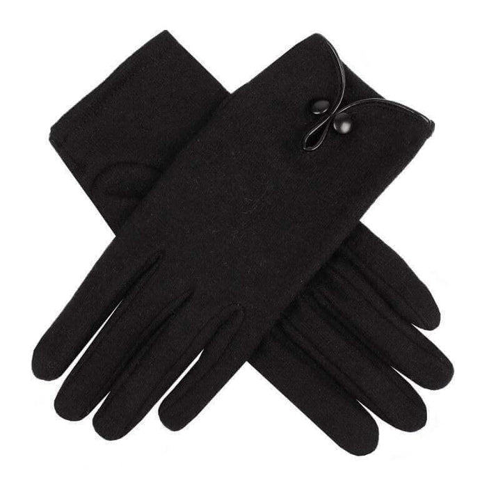 DENTS Women's 100% Wool Gloves Unlined Warm - Black | Adventureco