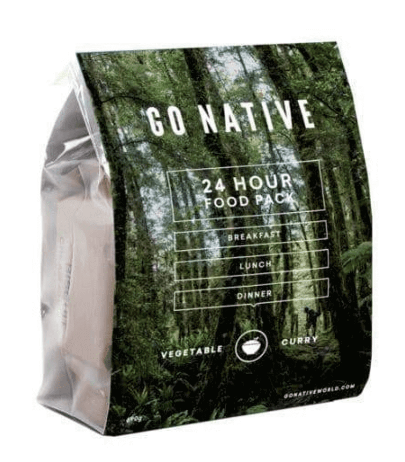 Load image into Gallery viewer, Go Native 24 Hour MRE Food Ration Pack Vegetable Curry | Adventureco
