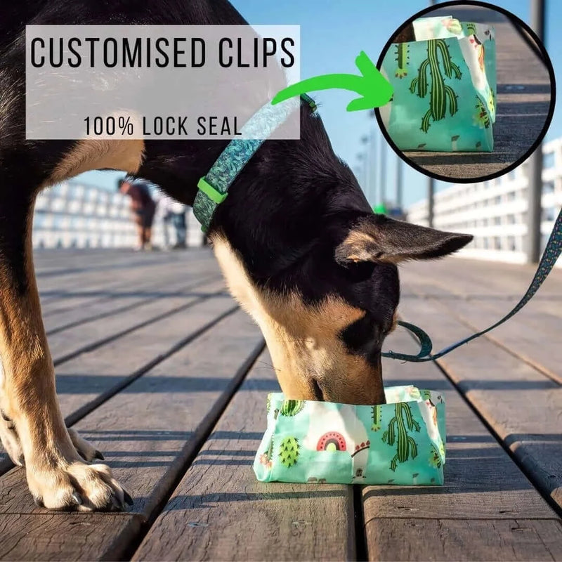 Load image into Gallery viewer, DOGGY ECO Eco Bowl - Portable Dog Bowl - &quot;Llama&quot; - Multi-Function Eco Friendly
